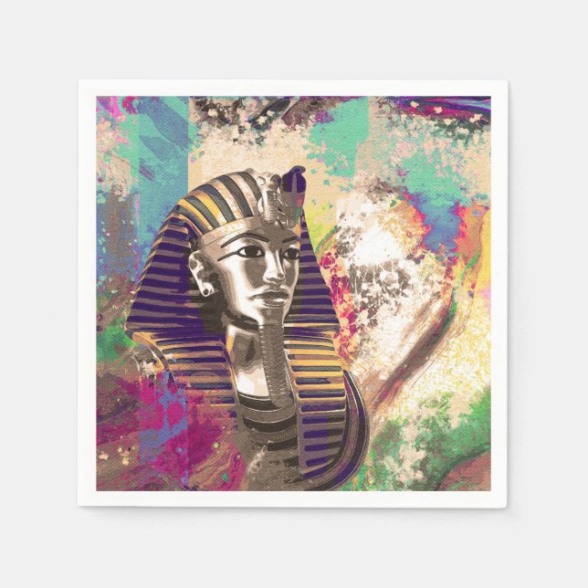 Serviette En Papier Composition Abstraite King Tut Mask (Devant)