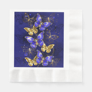Serviette En Papier Composition avec papillons Sapphire