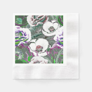 Serviette En Papier Composition des fleurs.