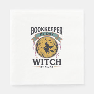 Serviette En Papier Comptable le jour Sorcière la nuit Vintage T-shirt