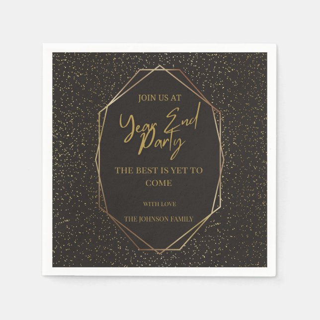 Serviette En Papier Compte à rebours jusqu'en 2025 : Fêtez le Nouvel A (Devant)