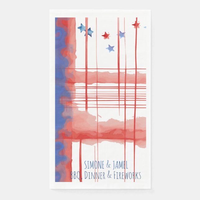 Serviette En Papier Conception d'aquarelle Abstraite avec espace perso (Devant)
