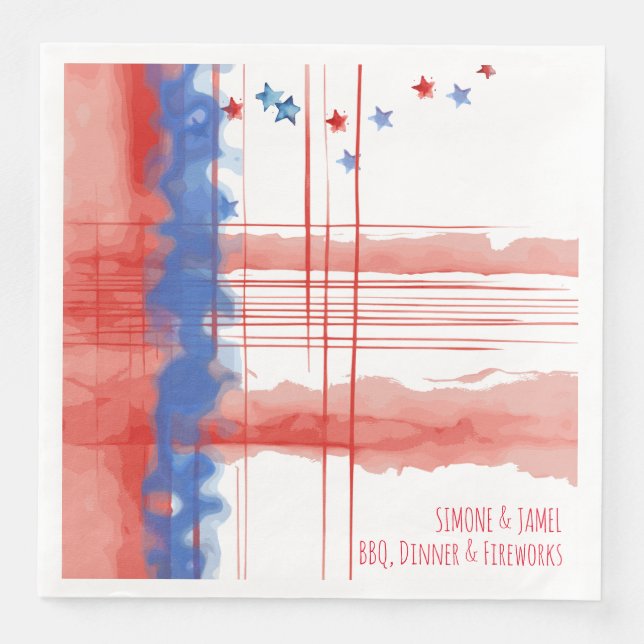 Serviette En Papier Conception de aquarelle abstraite avec espace pers (Devant)