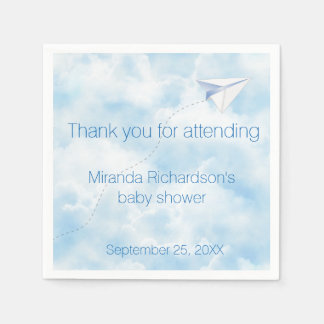 Serviette En Papier Conception de Baby shower d'avion papier