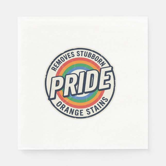 Serviette En Papier Conception de badge arc-en-ciel de protestation de (Devant)