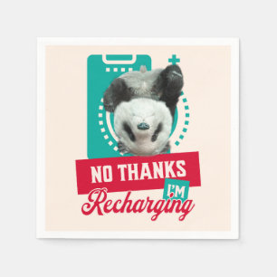 Serviette En Papier Conception de Batterie Sociale de Panda en Rupture