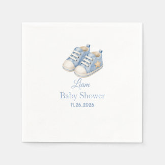 Serviette En Papier Conception de bottines bleues preppy pour serviett