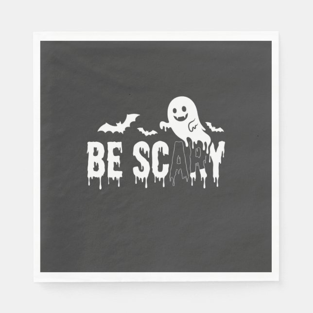 Serviette En Papier Conception de chauve-souris fantôme Halloween effr (Devant)