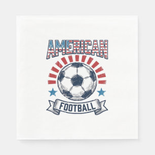 Serviette En Papier Conception de chemise de ballon de football améric
