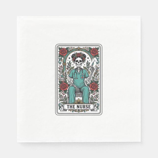 Serviette En Papier Conception de chemise de carte de tarot d'infirmiè (Devant)