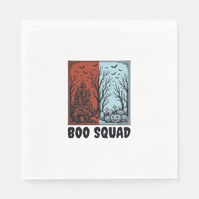 Serviette En Papier Conception de chemise de citrouille Halloween vint (Devant)