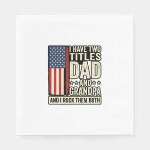 Serviette En Papier Conception de chemise de famille patriotique vinta