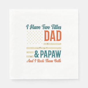 Serviette En Papier Conception de chemise de famille patriotique vinta
