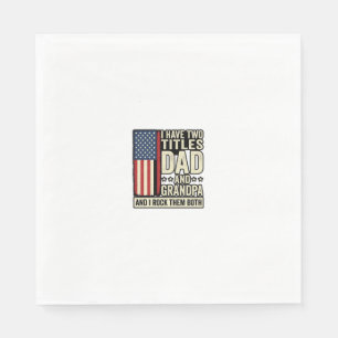 Serviette En Papier Conception de chemise de famille patriotique vinta