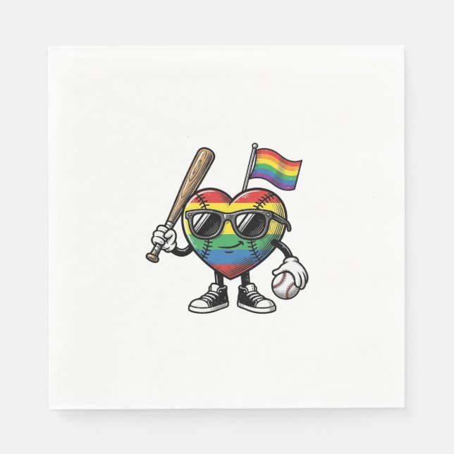 Serviette En Papier Conception de chemise de fierté de baseball de coe (Devant)