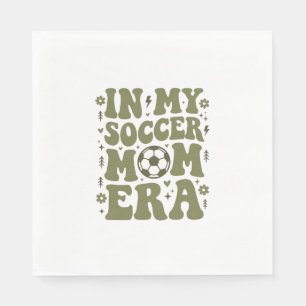 Serviette En Papier Conception de chemise de maman de sport vintage de