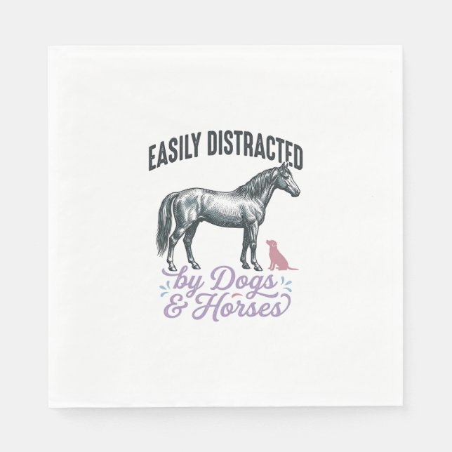 Serviette En Papier Conception de chemise facilement distrait par les  (Devant)