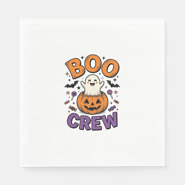 Serviette En Papier Conception de chemise Halloween Citrouille Fantôme (Devant)