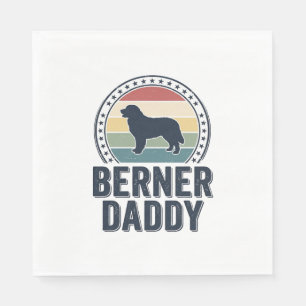 Serviette En Papier Conception de chemise vectorielle Berner Daddy Vin
