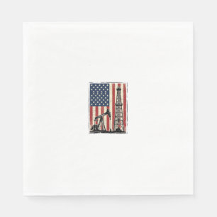 Serviette En Papier Conception de chemise vectorielle de drapeau améri