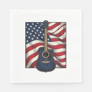 Serviette En Papier Conception de chemise vectorielle drapeau patrioti