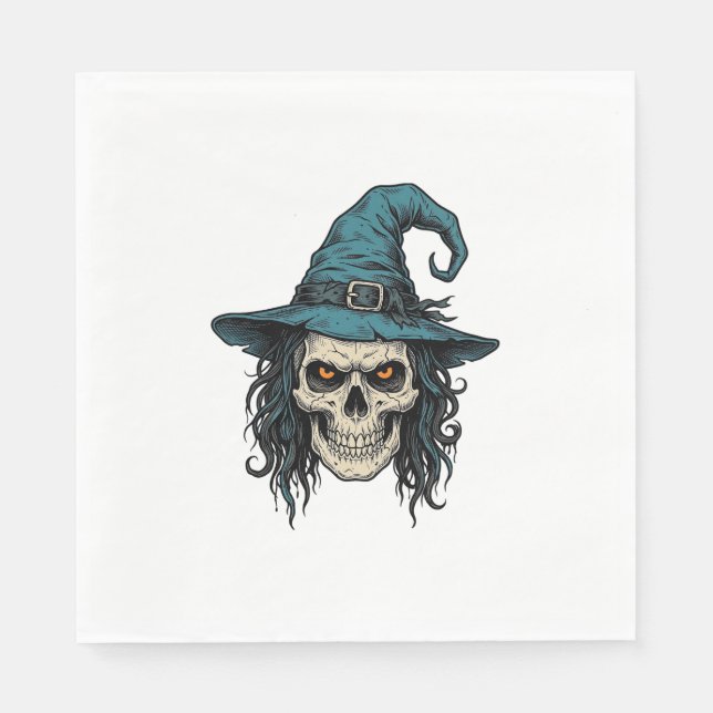 Serviette En Papier Conception de chemise vectorielle Halloween crâne  (Devant)