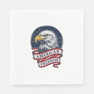 Serviette En Papier Conception de chemise vectorielle ruban patriotiqu