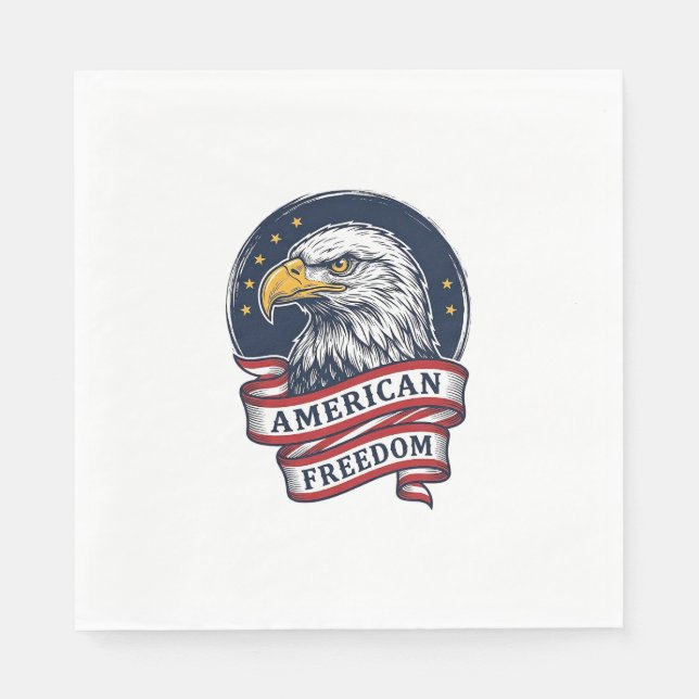 Serviette En Papier Conception de chemise vectorielle ruban patriotiqu (Devant)
