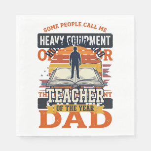 Serviette En Papier Conception de chemise vintage pour papa opérateur