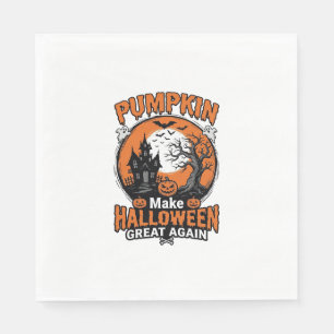 Serviette En Papier Conception de chemise Vintage Pumpkin Halloween Gr