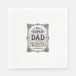 Serviette En Papier Conception de chemise Vintage Super Papa Meilleur