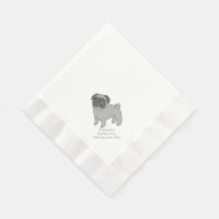 Conception de chien de Carlin gris personnalisée