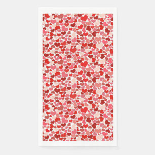 SERVIETTE EN PAPIER CONCEPTION DE COEURS DE PETITE TAILLE