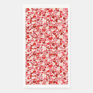 SERVIETTE EN PAPIER CONCEPTION DE COEURS DE PETITE TAILLE