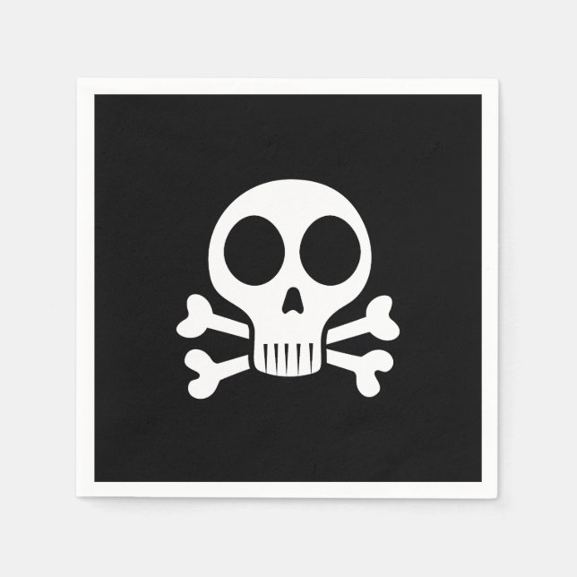 Serviette En Papier Conception de crâne de pirate (Devant)