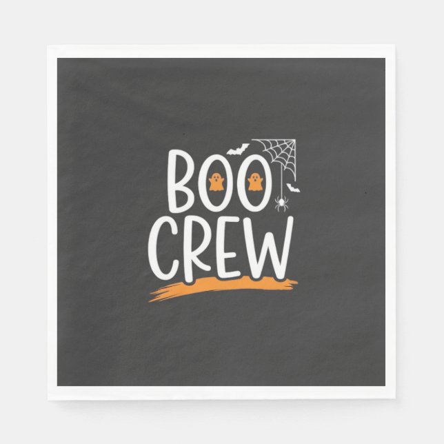 Serviette En Papier Conception de fantôme Halloween Boo Crew_1 (Devant)