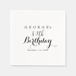 Serviette En Papier Conception de fête d'anniversaire en typographie m