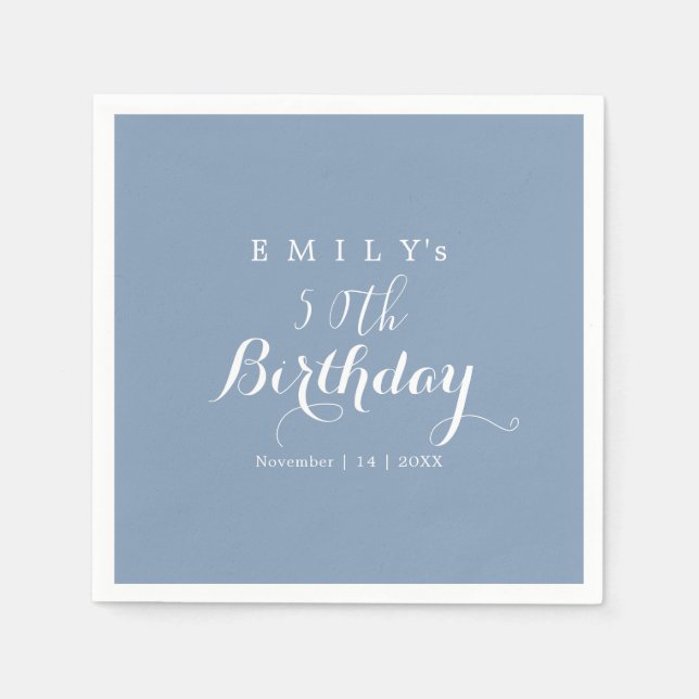Serviette En Papier Conception de fête d'anniversaire en typographie m (Devant)