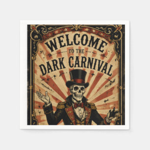 Serviette En Papier Conception de fête d'Halloween de Carnaval sombre