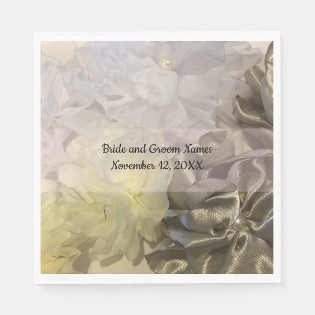 Serviette En Papier Conception de fleurs en soie de printemps (Devant)