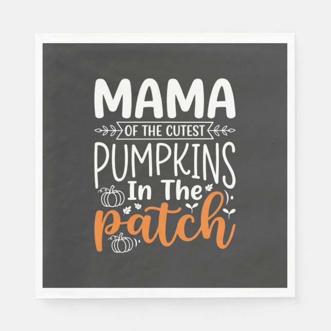 Serviette En Papier Conception de Halloween Mama Pumpkins Patch_1 (Devant)