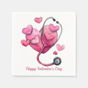 Serviette En Papier Conception de la Saint-Valentin pour guérir les cœ