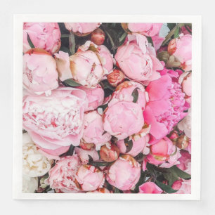 Serviette En Papier Conception de la soirée Pink Peony
