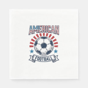 Serviette En Papier Conception de maillot de football américain vintag