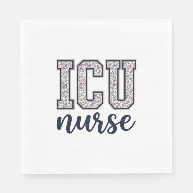 Serviette En Papier Conception de maillot universitaire floral d'infir (Devant)