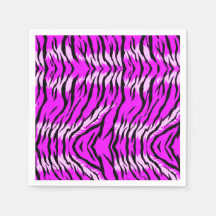 Serviette En Papier Conception de motif de peau de tigre violet