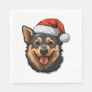 Serviette En Papier Conception de Noël pour chien de bétail australien