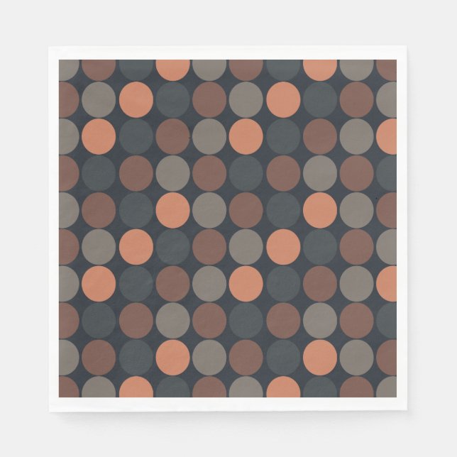 Serviette En Papier Conception de points de cercle géométrique de terr (Devant)