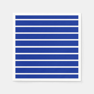 Serviette En Papier Conception de rayures bleues et blanches