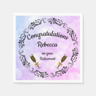 Serviette En Papier Conception de retraite personnalisée